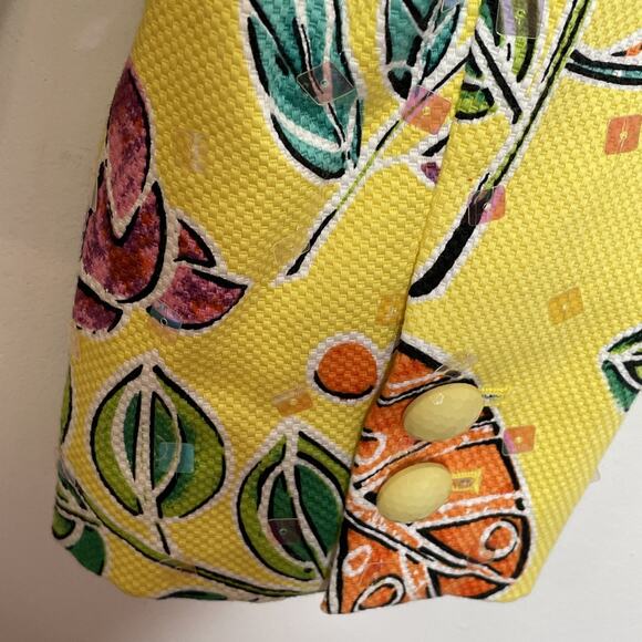 REDD Jeans size 10 Denim JACKET Button-up Pockets Long Sleeves Lined YELLOW - Picture 13 of 16